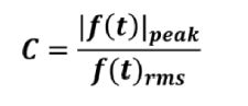 crest factor C formula