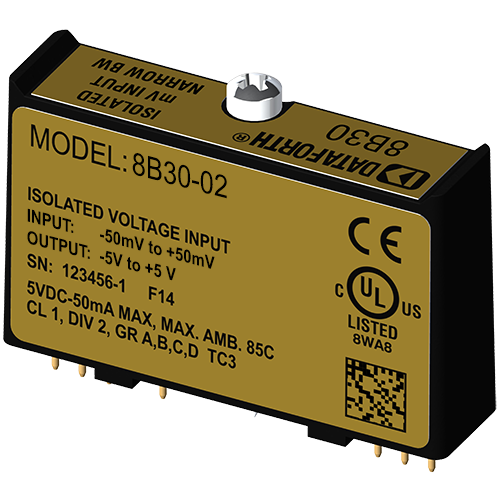 8B30-02: 8B Analog Voltage Input Module, 3Hz Bandwidth