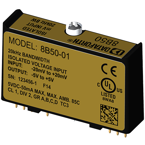 8B50-01: 8B Voltage Input Modules, 20kHz Bandwidth