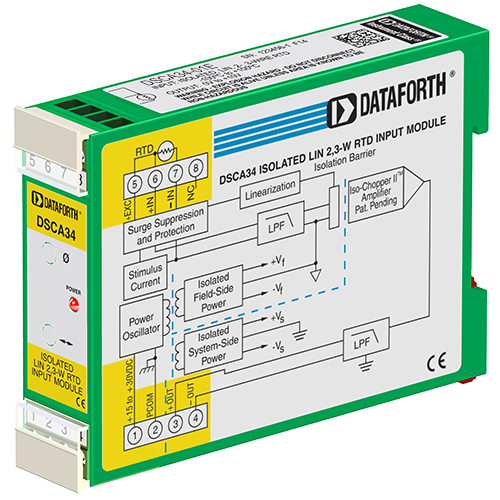 DSCA34-01E: Linearized 2- or 3-Wire RTD Input Signal Conditioner