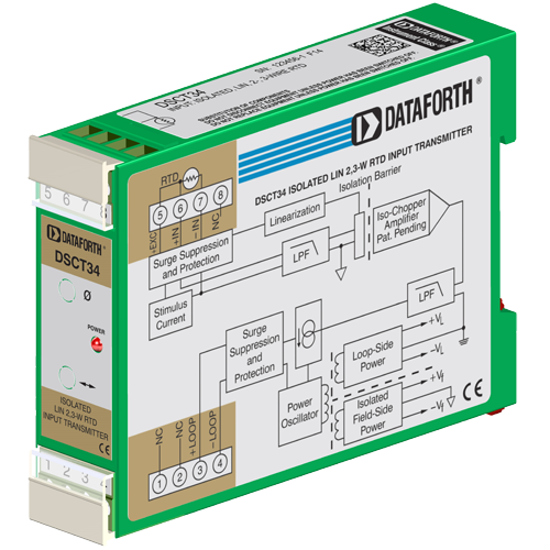 DSCT34-05: Linearized 2- or 3-Wire RTD Input Transmitters
