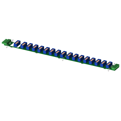 MAQ20-BKPL16: DIN Rail Backbone; 1 COM Module and up to 16 I/O Modules