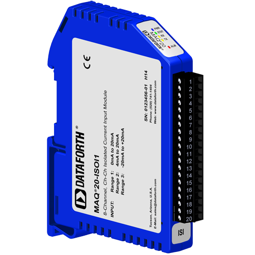 MAQ20-ISOI1: Isolated Analog Current Input Module; ±20mA