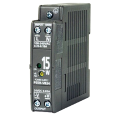 PWR-PS5R15W: Power Supply, DIN Rail Mount, 85-264 VAC 47-63 Hz In, 24 VDC 0.65 A Out