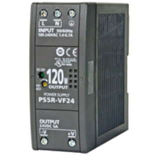 PWR-PS5R120W: Power Supply, DIN Rail Mount, 85-264 VAC 47-63 Hz In, 24 VDC 5.0 A Out