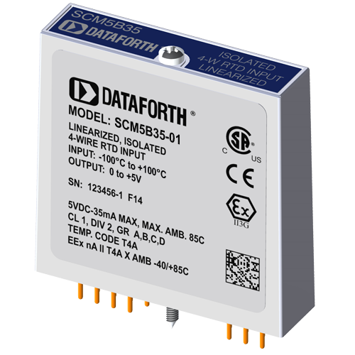 SCM5B35-01: Linearized 4-Wire RTD Input Module