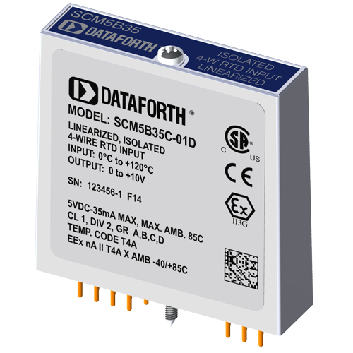 SCM5B35C-01D: Linearized 4-Wire RTD Input Module