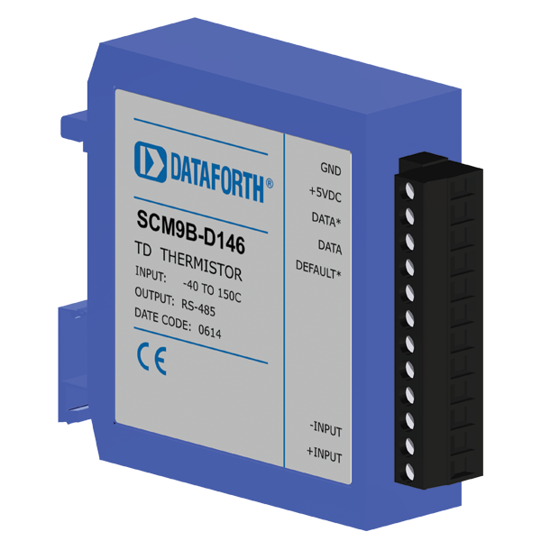 SCM9B-D146: DIN Rail Mount Sensor-to-Computer Thermistor Input Module