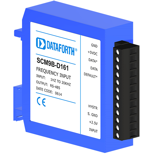 SCM9B-D161: DIN Rail Mount Sensor-to-Computer Frequency Input Module