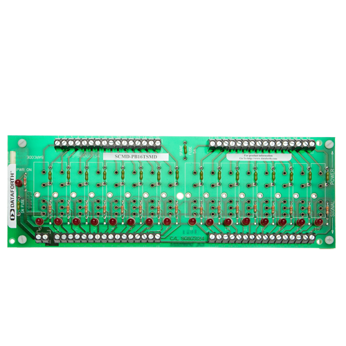 16 Ch Backpanel, Miniature with Term Block Output, DIN Mount